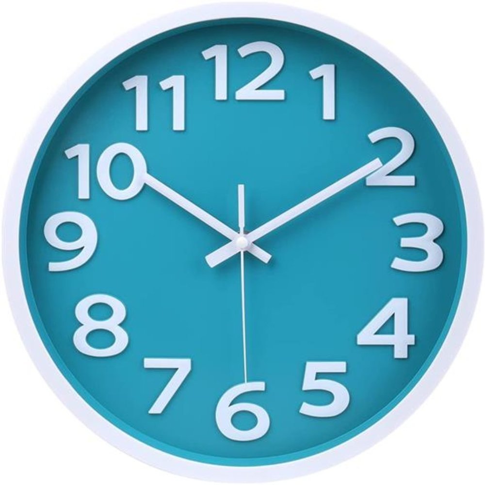 Wall Clock Silent Non Ticking Indoor Outdoor Clock Battery Operated Easy To Read